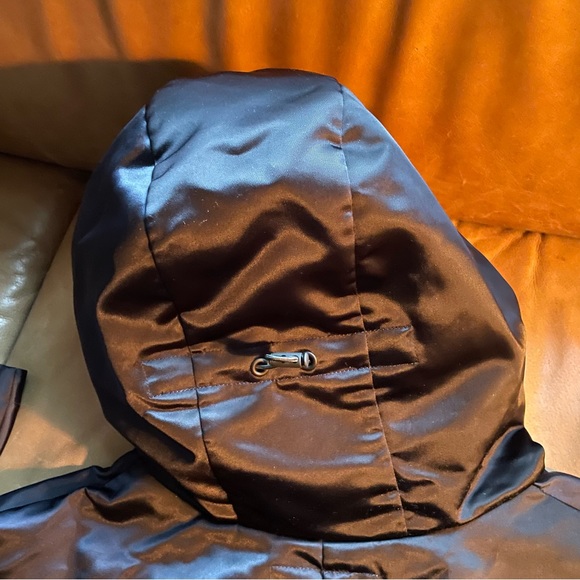 COS cropped hooded nylon crop jacket navy sleeve zip sporty luxe designer - Picture 11 of 15